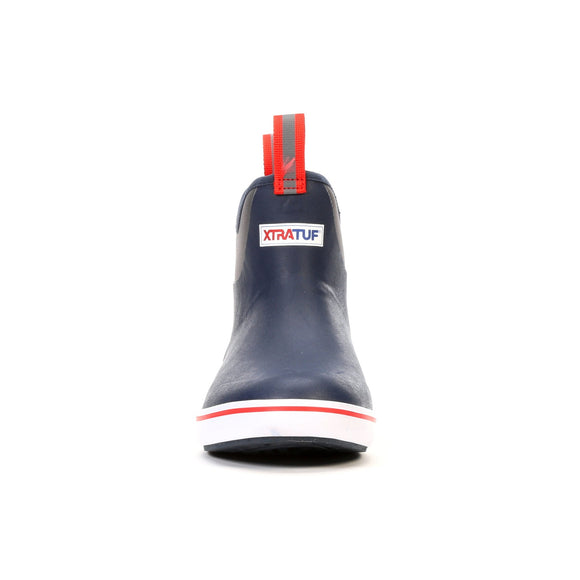 Ankle Deck Boot Navy / Red